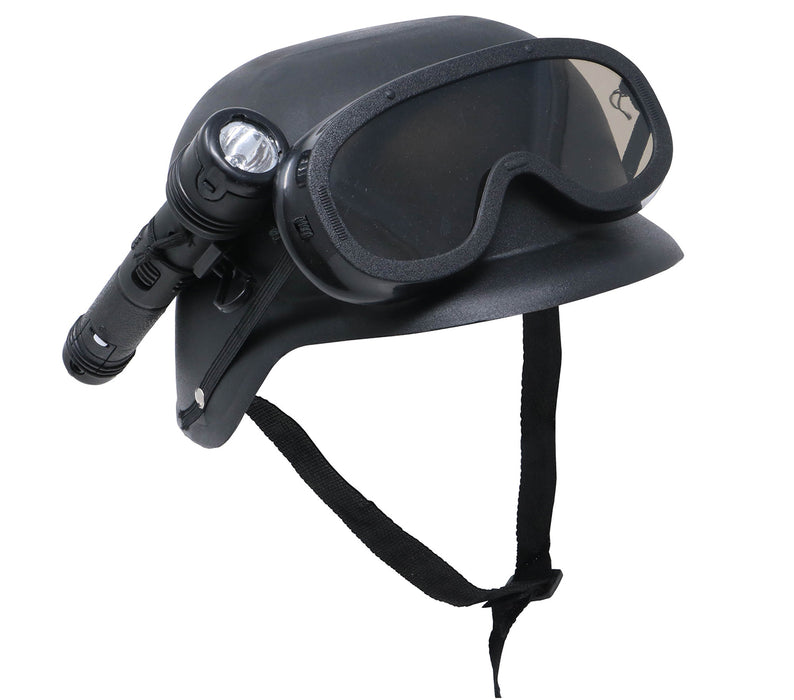 Helm speciale politie met zaklamp