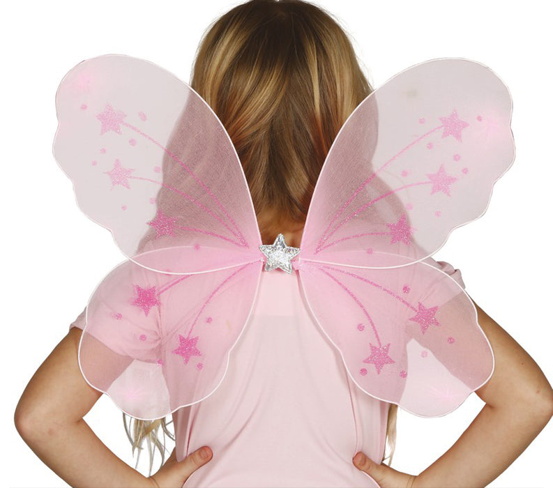 Vleugels voor kinderen roze 40x34cm