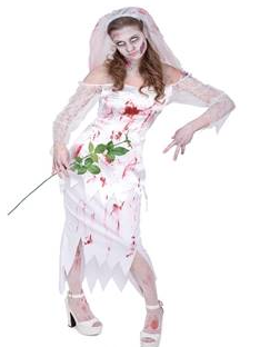 Zombie bruid halloween kostuum