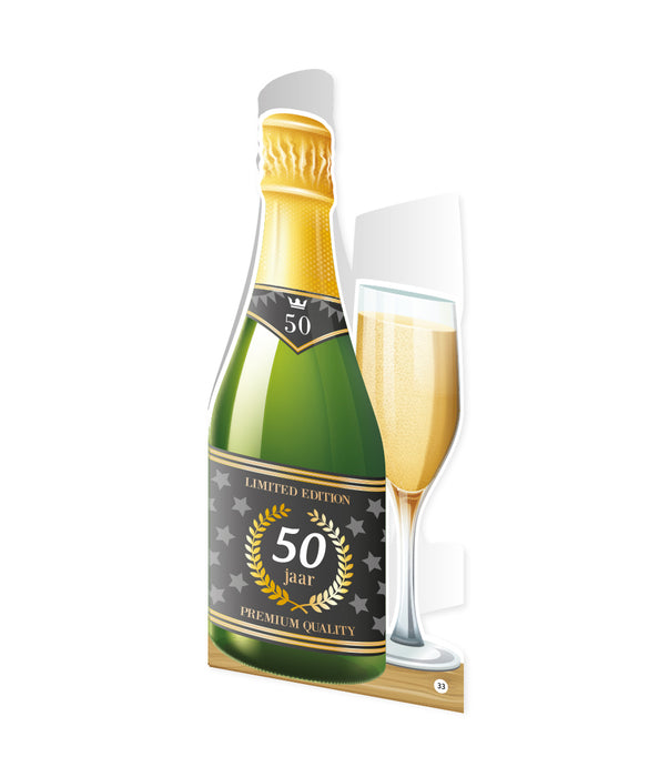 Champagne kaart 50 jaar
