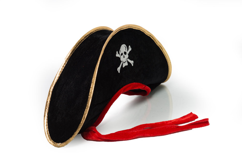 Pirate Hoed Zwart / Rood