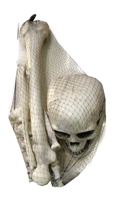 Skelet onderdelen met doodskop halloween