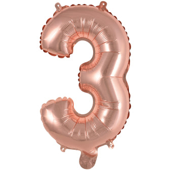 Folieballon mini cijfers - verschillende varianten