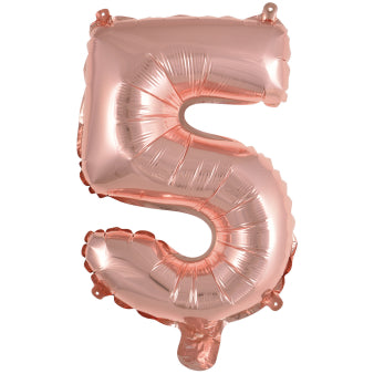 Folieballon mini cijfers - verschillende varianten