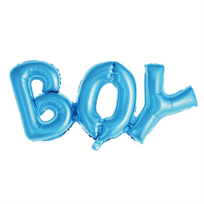 Folie ballon boy - girl blauw - roze