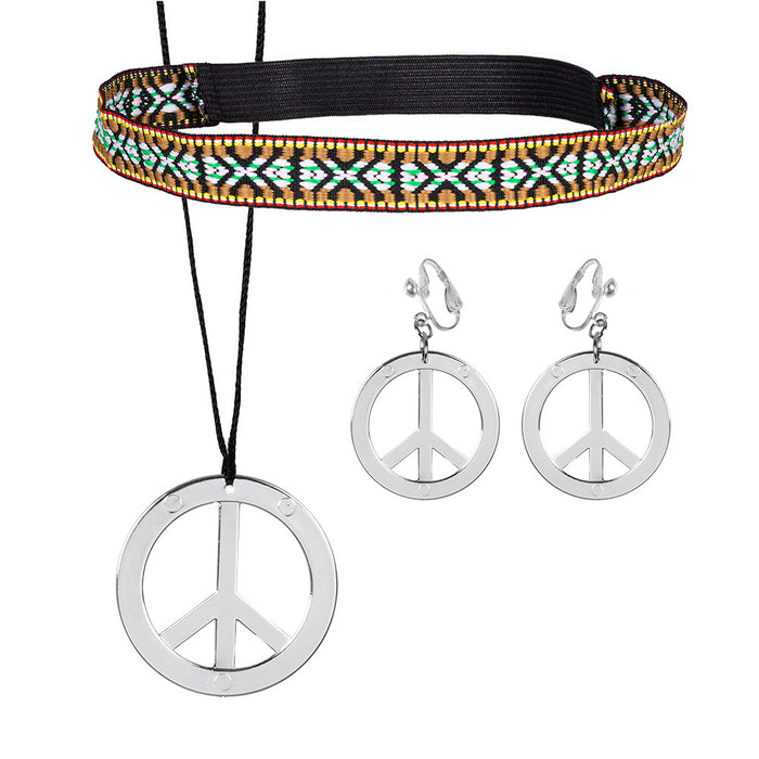 Set hippie peace zilver