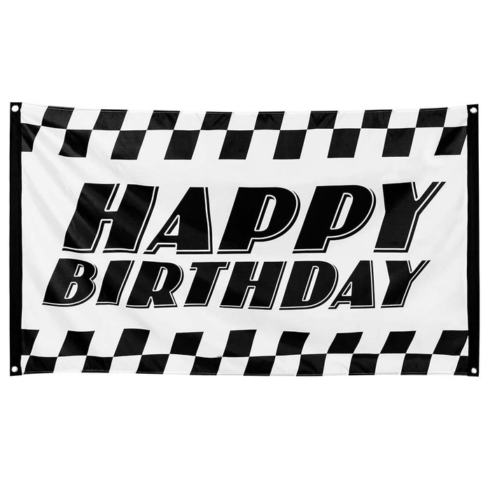 Racing vlag Happy Birthday