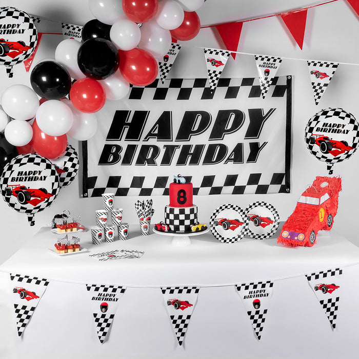 Racing vlag Happy Birthday