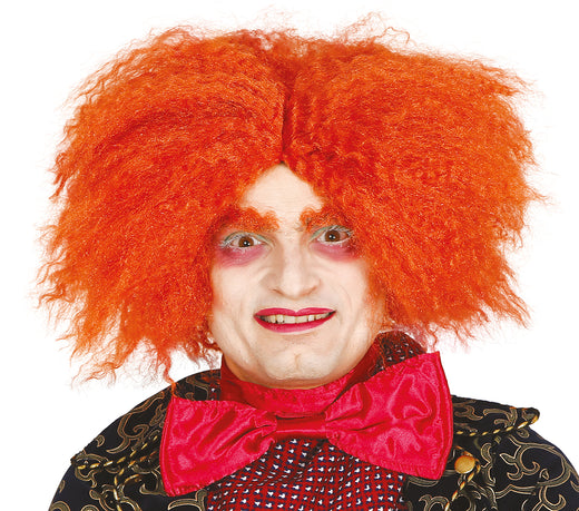 Pruik Mad hatter oranje