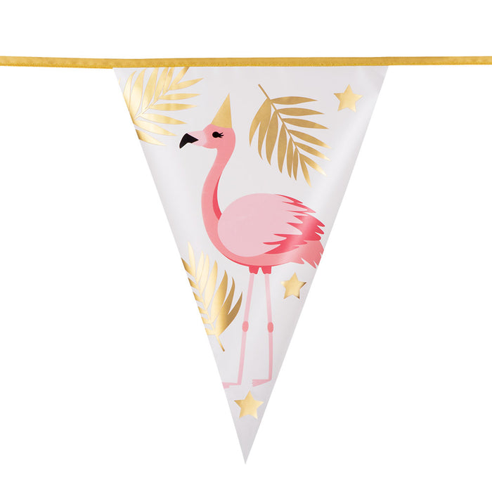 Folievlaggenlijn Flamingo 4m