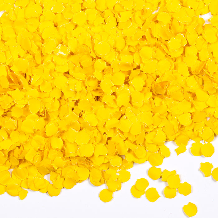 Confetti 100 gram rond 1cm geel