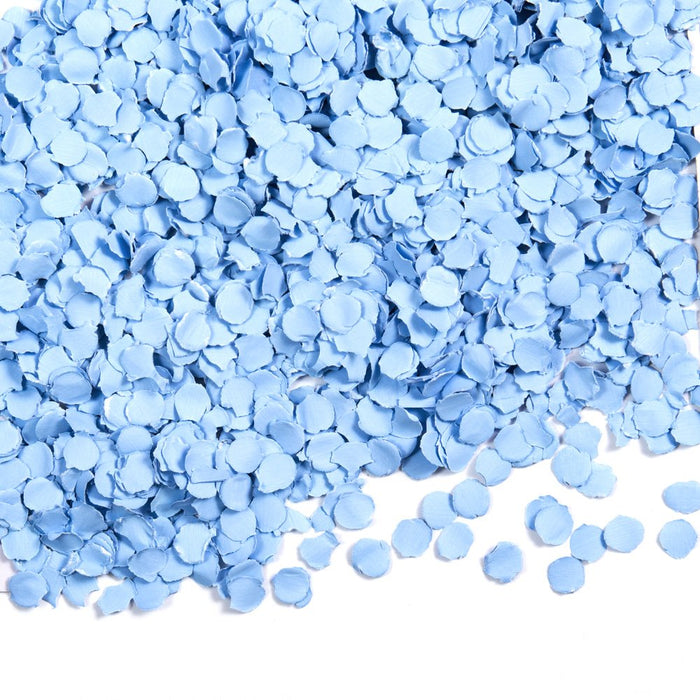 Confetti 100 gram rond 1cm baby blue