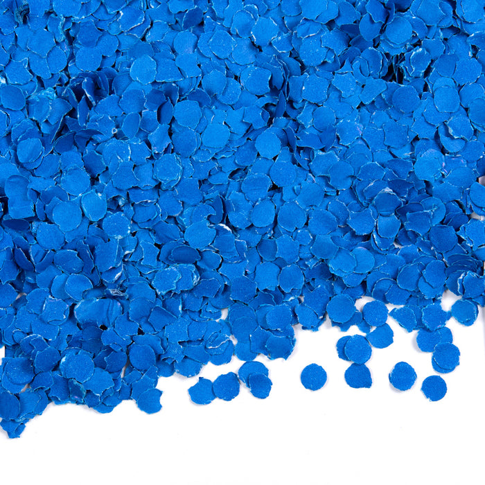 Confetti 100 gram rond 1cm blauw