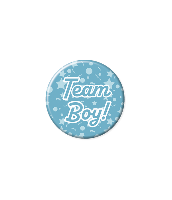 Gender reveal team button