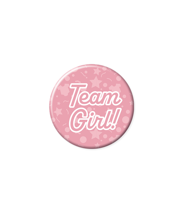 Gender reveal team button