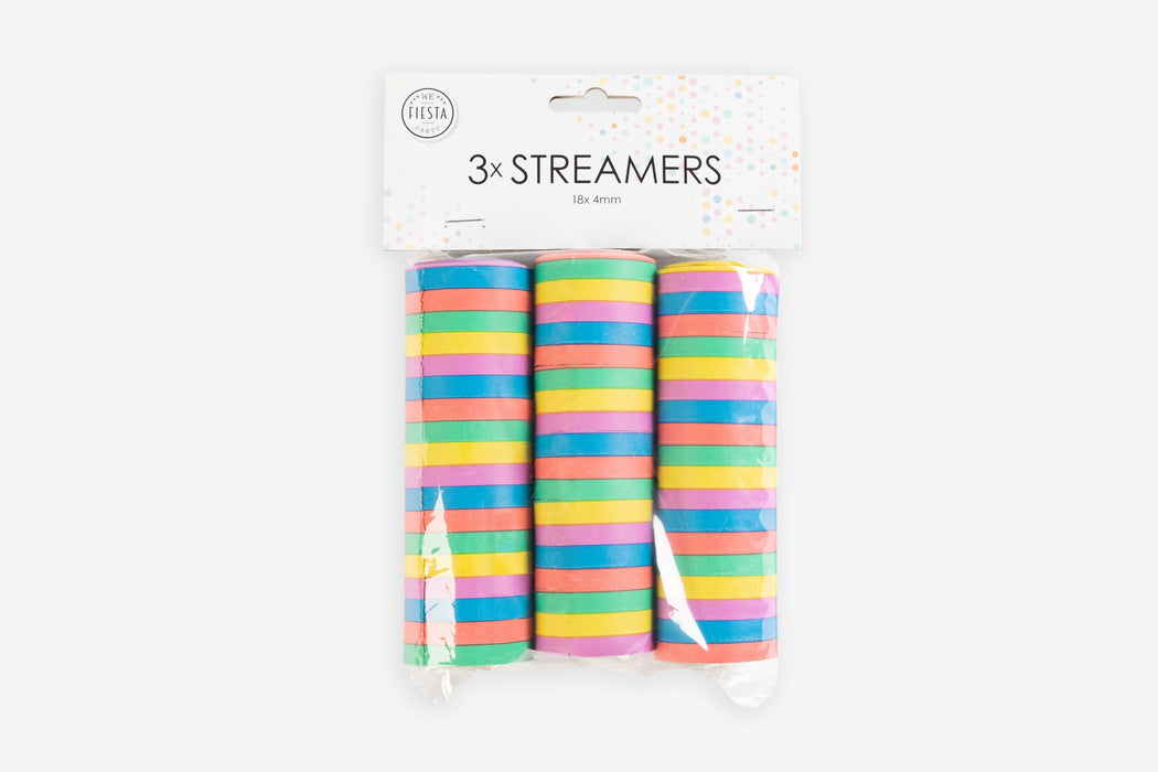 Serpentines Streamers multicolor 3st