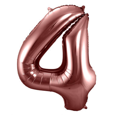 Cijfer ballon metallic brons 86cm