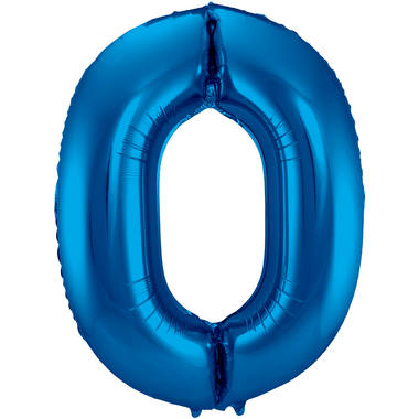 Cijfer ballon blauw 86cm