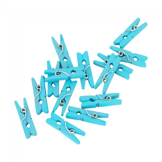 Mini wasknijpers blauw