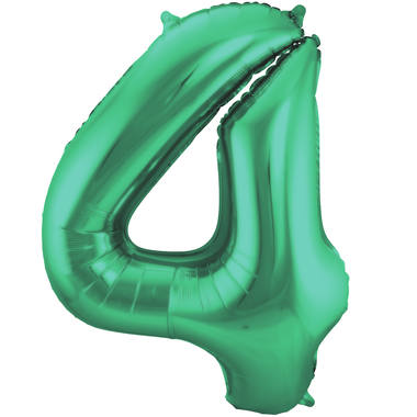 Cijfer ballon mat groen 86cm
