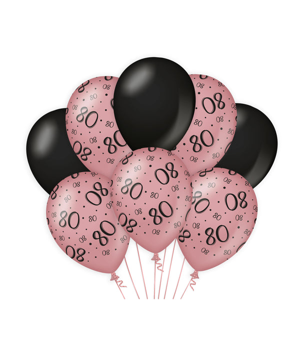 Ballonnen Cheers to 80 years rosé/zwart