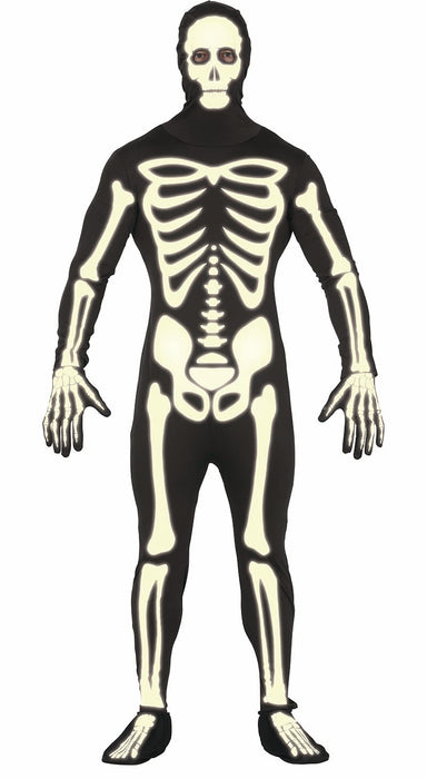 Glow in the dark skelet kostuum