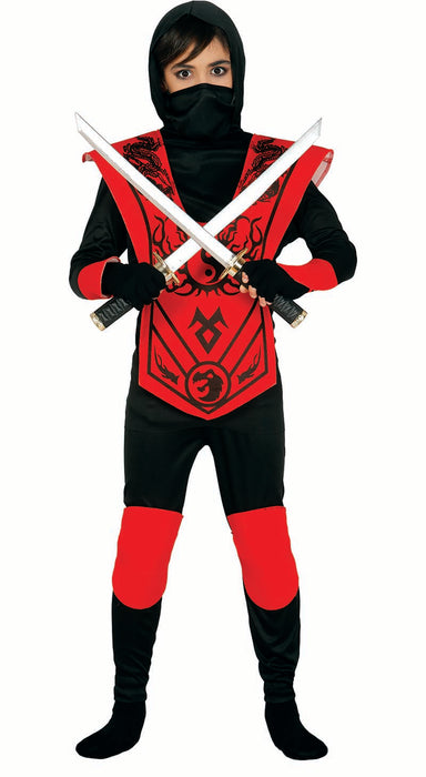 Red ninja kostuum kinderen