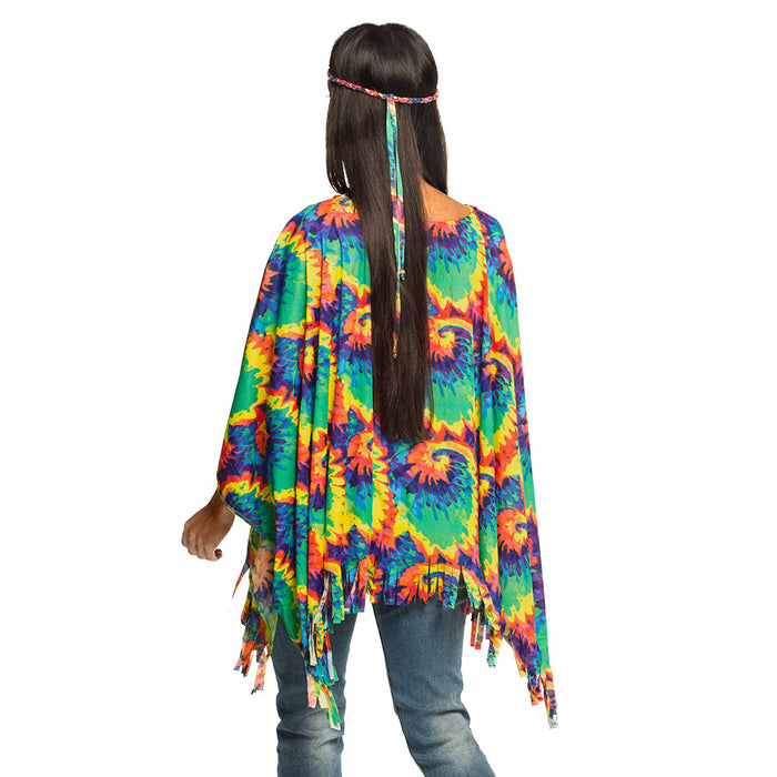 Poncho hippie met hoofdband