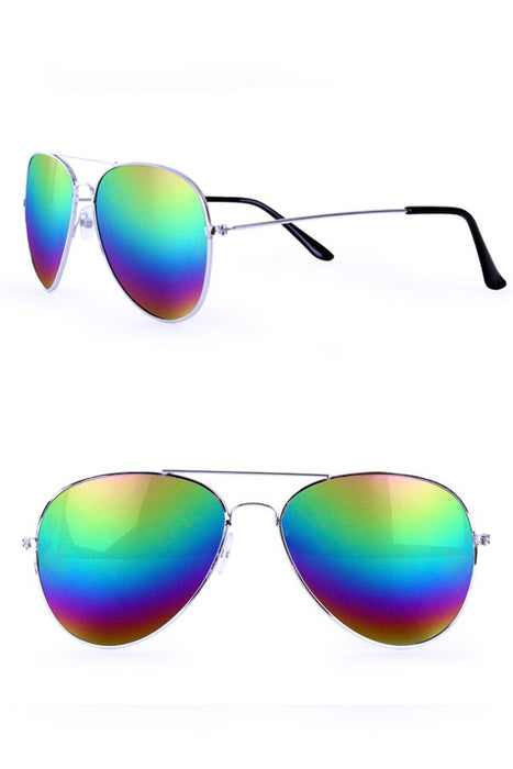 Pilotenbril regenboog glazen