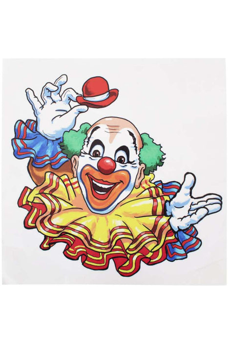 Raamsticker clown 35 x 40 cm.