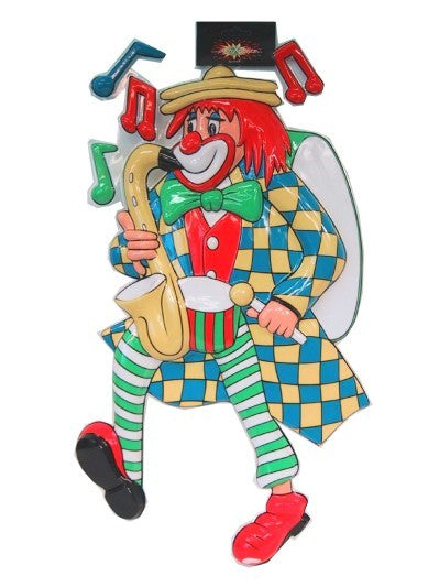 Clowndeco met saxofoon 60cm