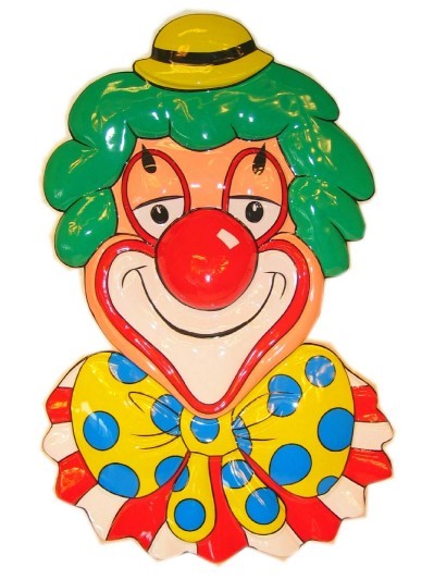 Clownsdeco met bolhoed 70cm