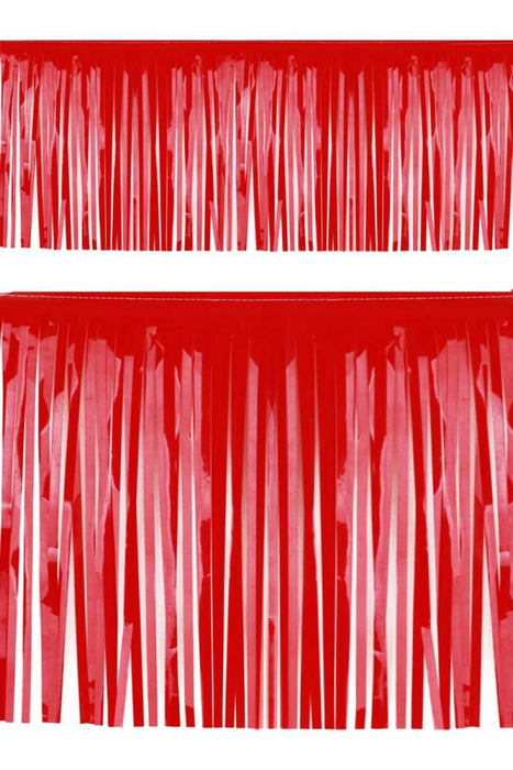 PVC slierten folie guirlande rood 6 meter x 30 cm BRANDVEILIG
