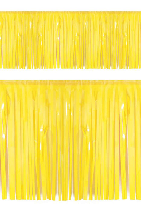 PVC slierten folie guirlande geel 6 meter x 30 cm BRANDVEILIG