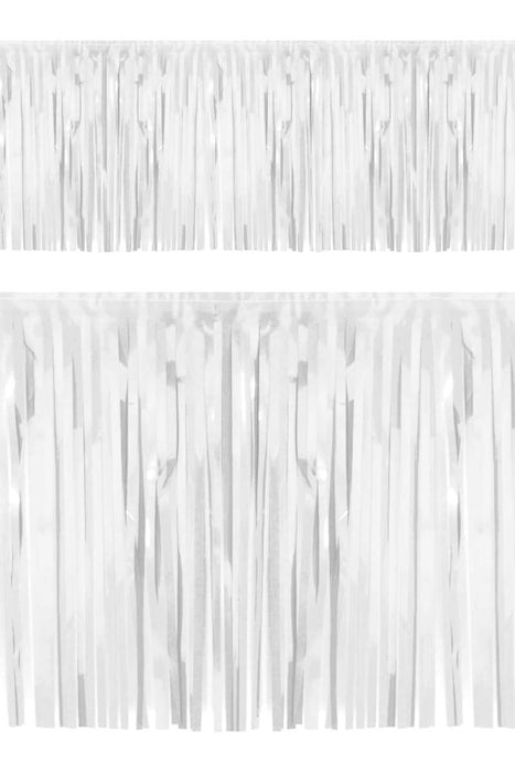 PVC slierten folie guirlande wit 6 meter x 30 cm BRANDVEILIG
