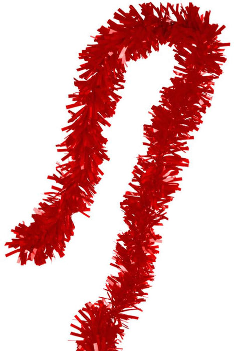 PVC folie draai guirlande rood 5 meter BRANDVEILIG