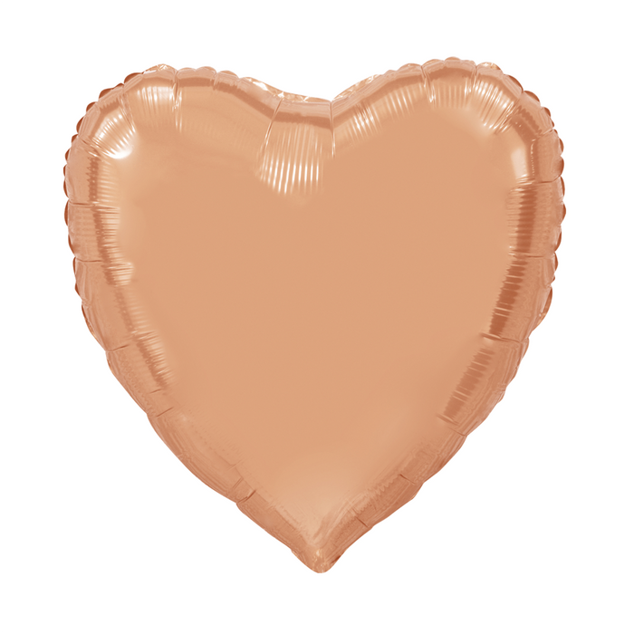 Folieballon hart vorm rosé goud 90cm - P50