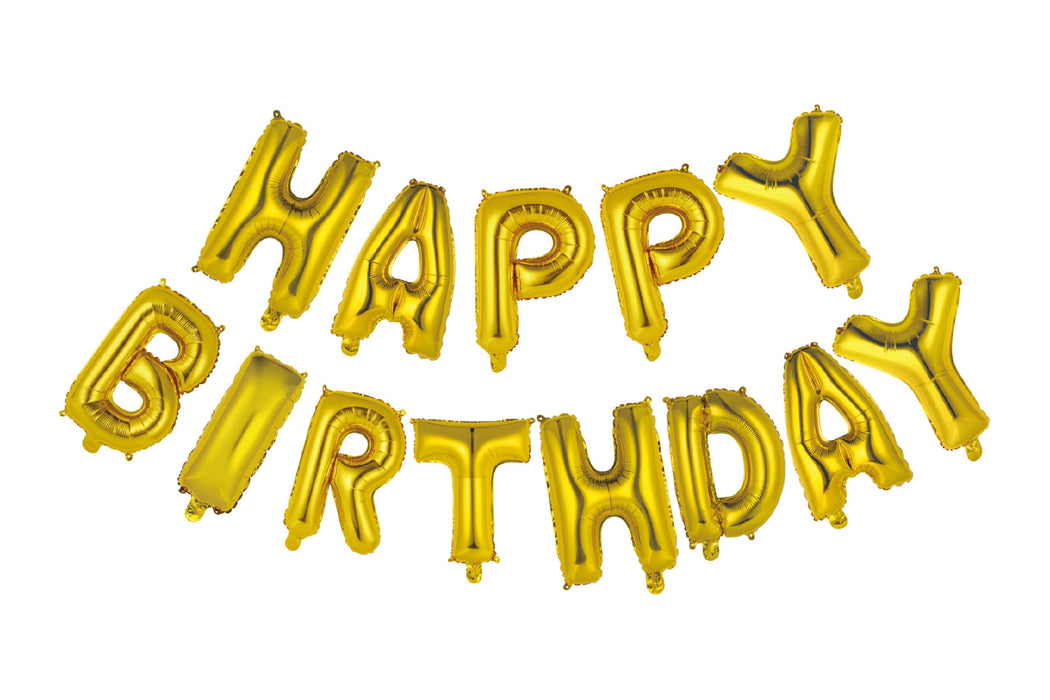 Folieballon slinger Happy Birthday
