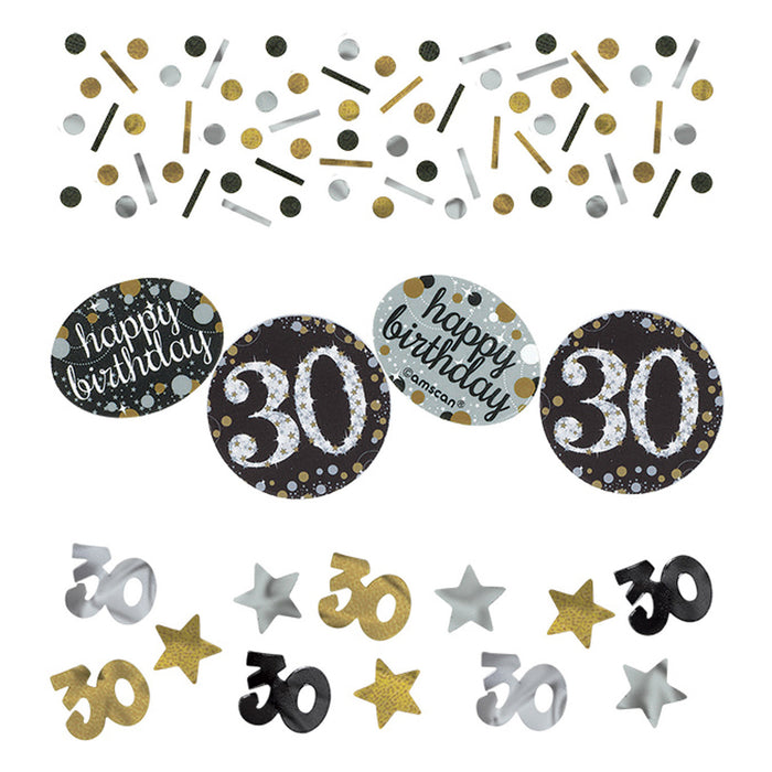 Tafel confetti 30 jaar Sparkling Celebration goud/zilver