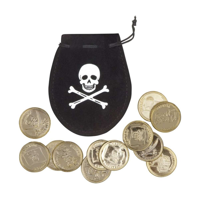 Set Piratenzakje met 12 munten