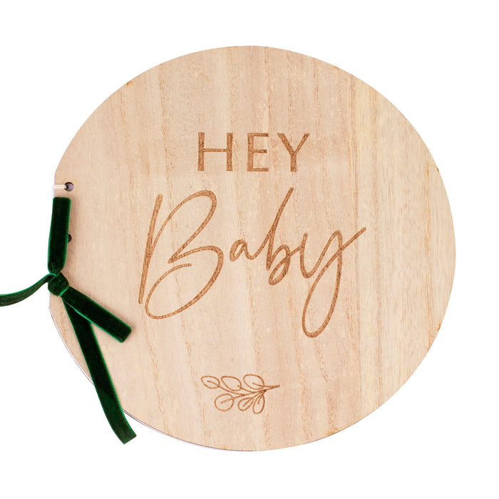 Gastenboek Hey baby hout