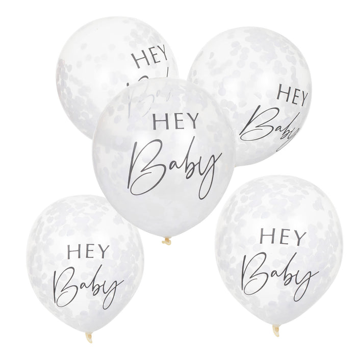 Confetti ballonnen Botanical Baby 5st