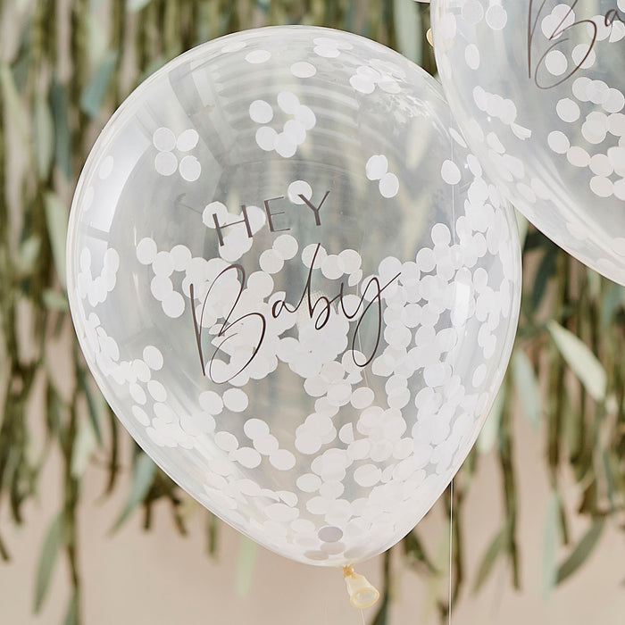 Confetti ballonnen Botanical Baby 5st