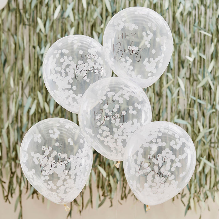 Confetti ballonnen Botanical Baby 5st