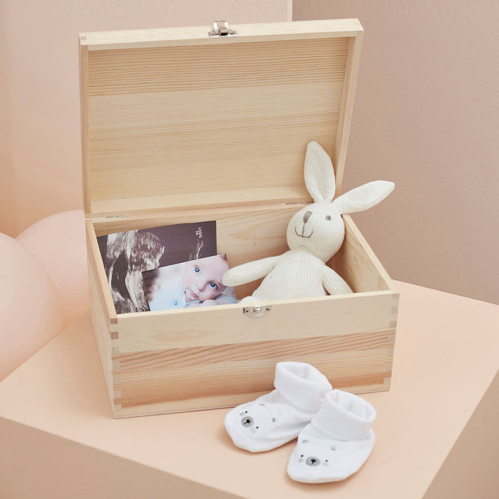 Bewaardoosje Baby in bloom hout