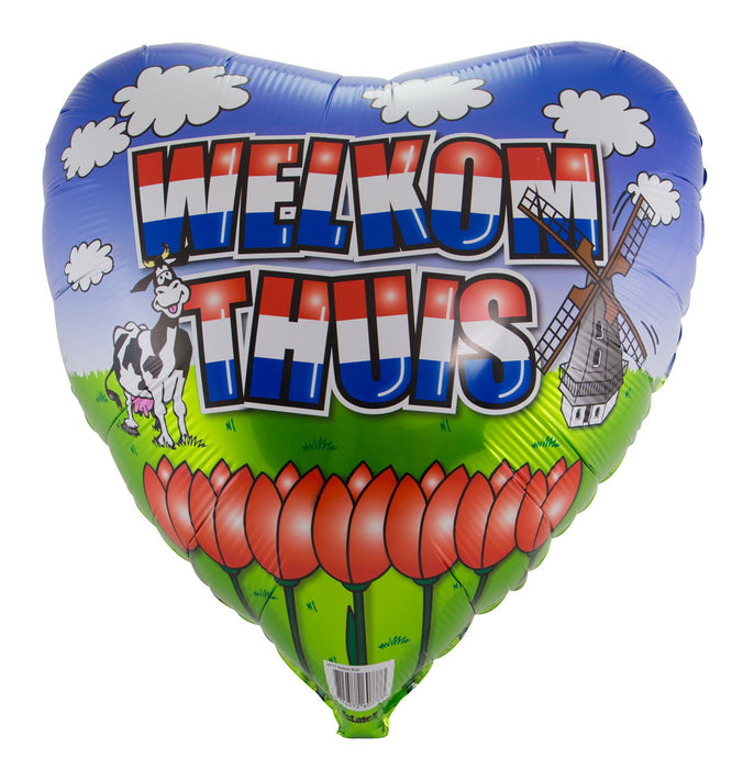 Folieballon Welkom Thuis Hart 45cm S40