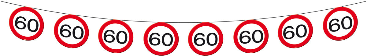 Vlaggenlijn papier verkeersbord 60 jaar