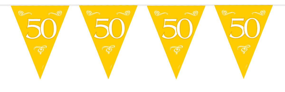 Vlaggenlijn ''50 jaar'' - gouden paar - 10m