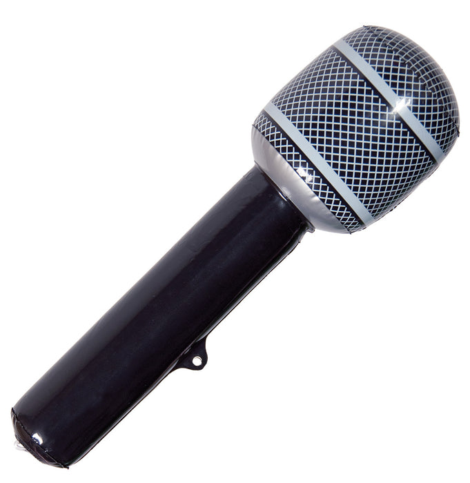 Opblaasbare Microfoon Zwart 31cm