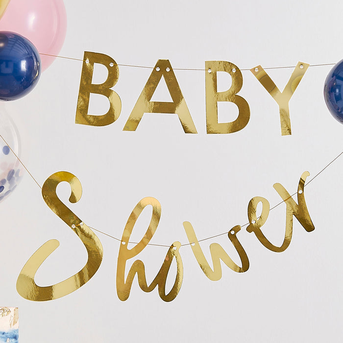 Ballonnenslinger Navy & Pink Baby shower